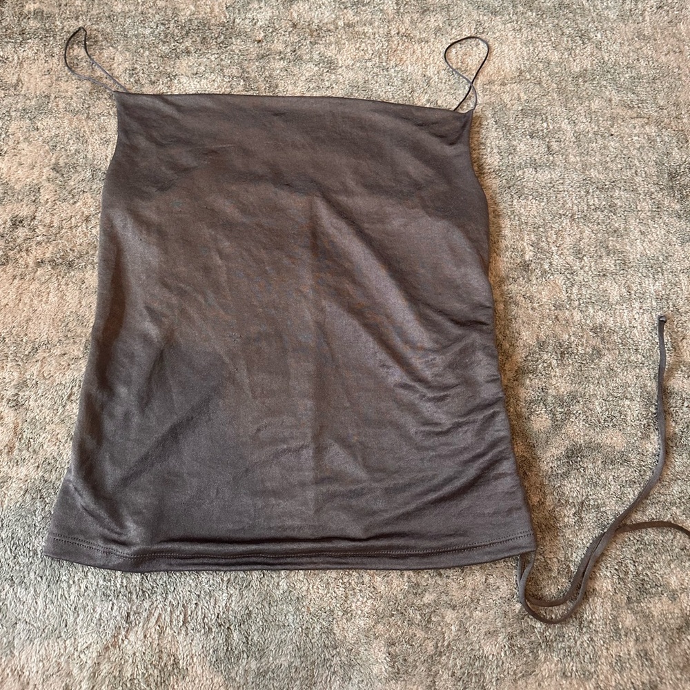 Gray Zara Spaghetti Strap Top